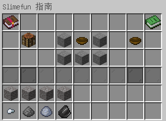 淘金盘的合成配方 ，下方显示可以进行互动的方块与获取的物品